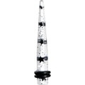 4G Clear Acrylic Glitter Black Star Confetti Taper
