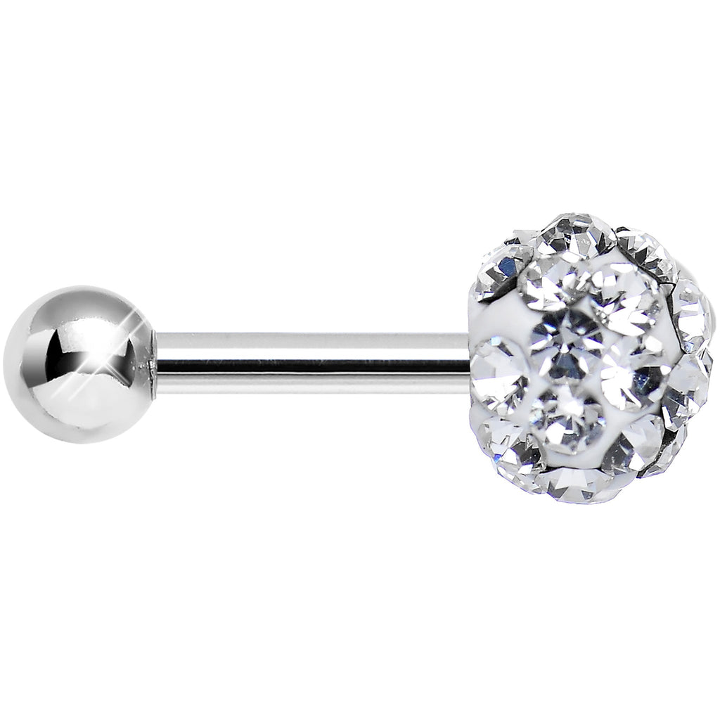 16G Clear Ferido Crystal Tragus Cartilage Earring 5mm Top