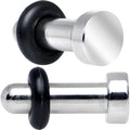 8G Stainless Steel Single Flare Flat Top Plug