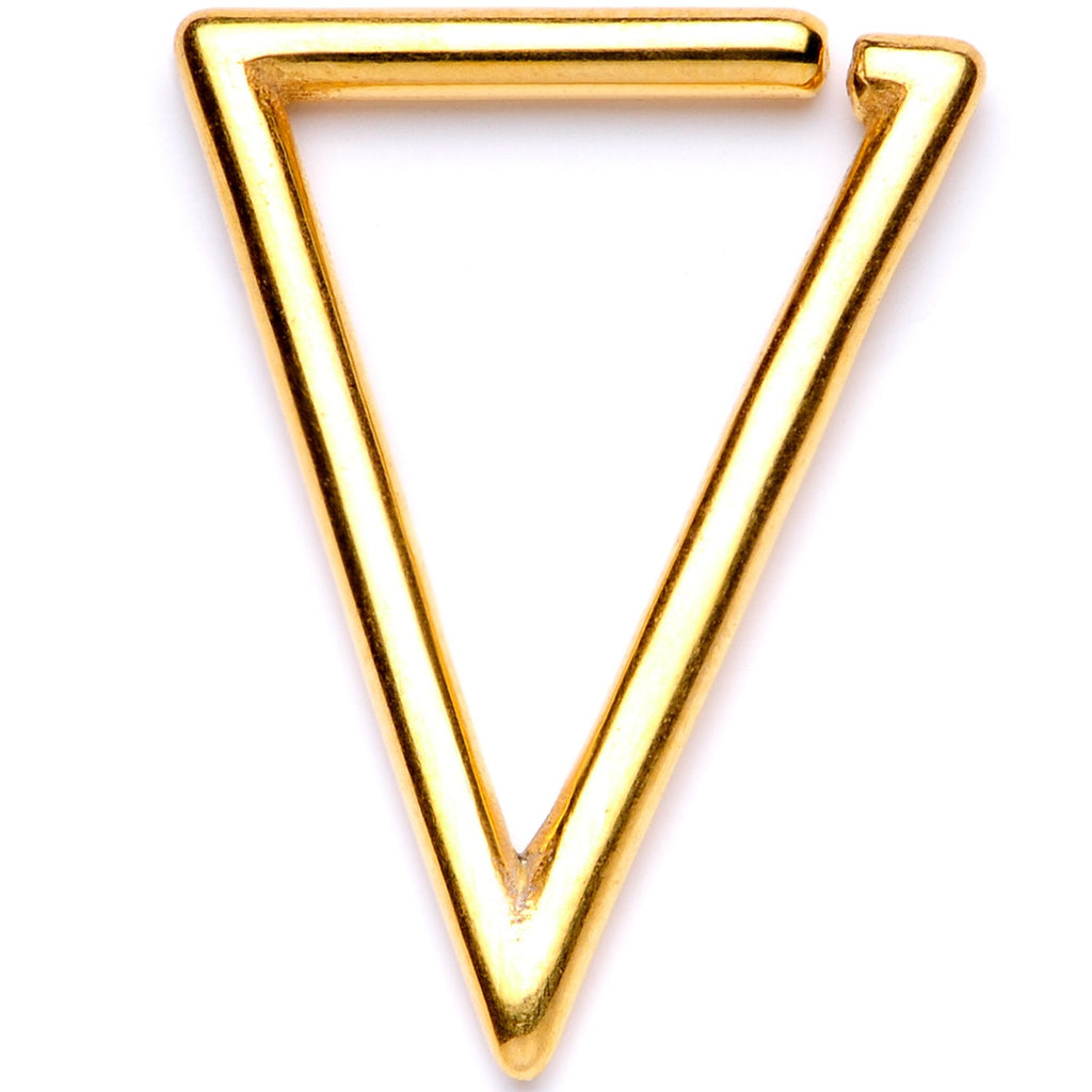 16G 5/16 Gold Tone Triangle Closure Ring