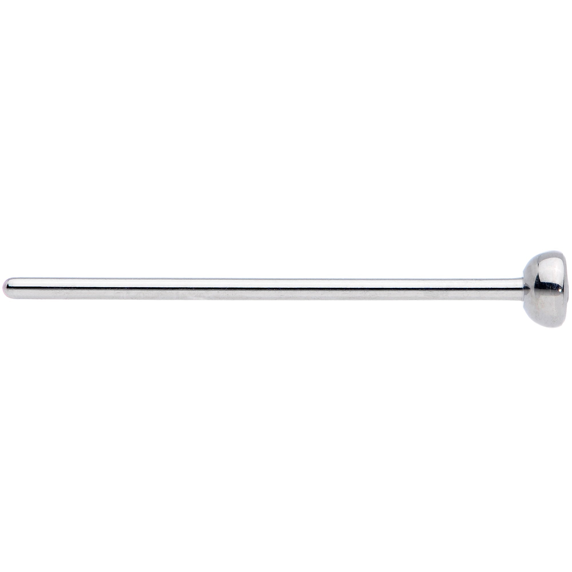 20G 3/4 Clear CZ Gem Grade 23 Titanium Fishtail Nose Ring 3mm