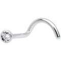 18G Clear 2.5mm Grade 23 Titanium Press Fit Left Side Nose Screw