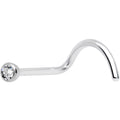 20G Clear 2mm Grade 23 Titanium Press Fit Left Side Nose Screw