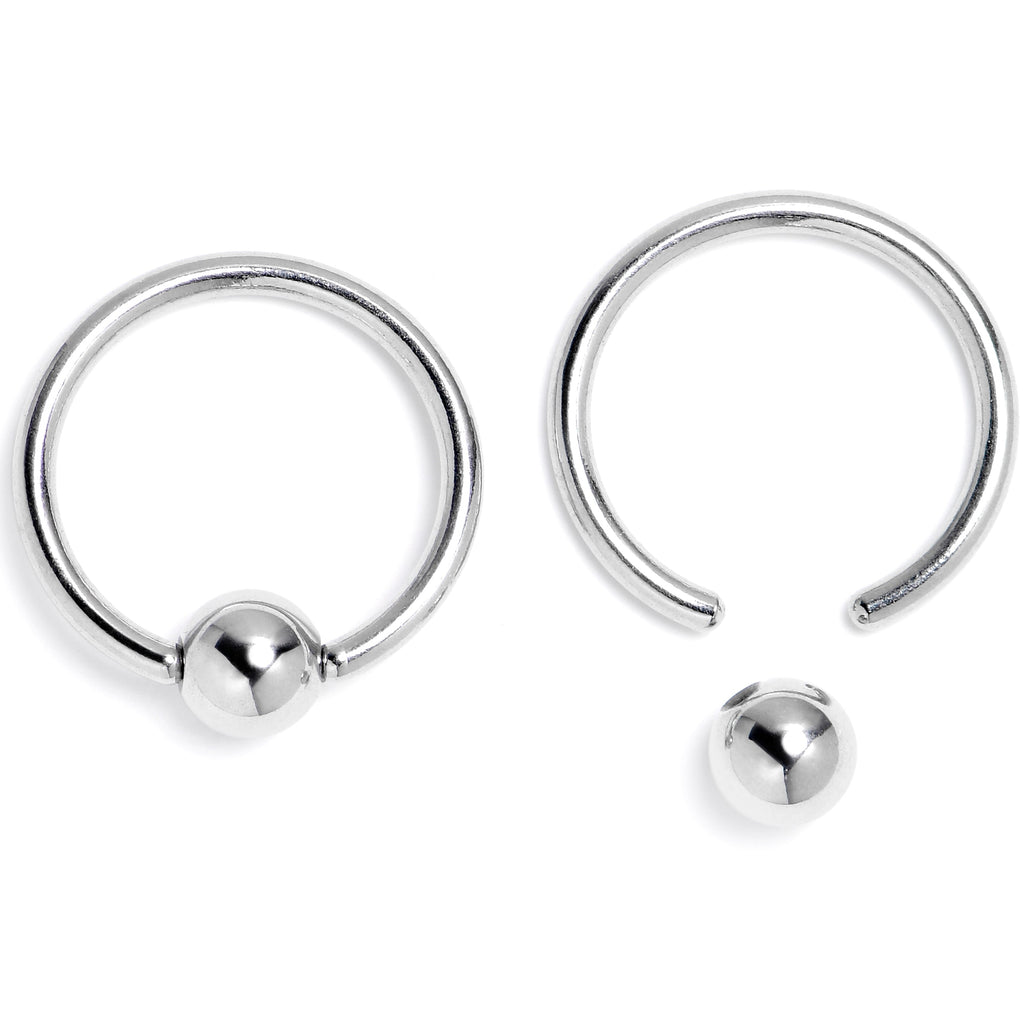 16G 3/8 Cherry Ball BCR Captive Ring Set of 4