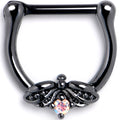 16G 5/16 Aurora Gem Black Beauty Bug Cartilage Clicker