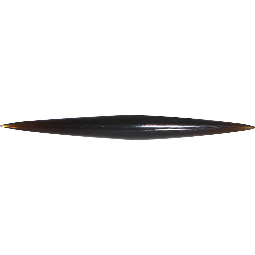 6G Organic Black Horn Straight Taper 4mm
