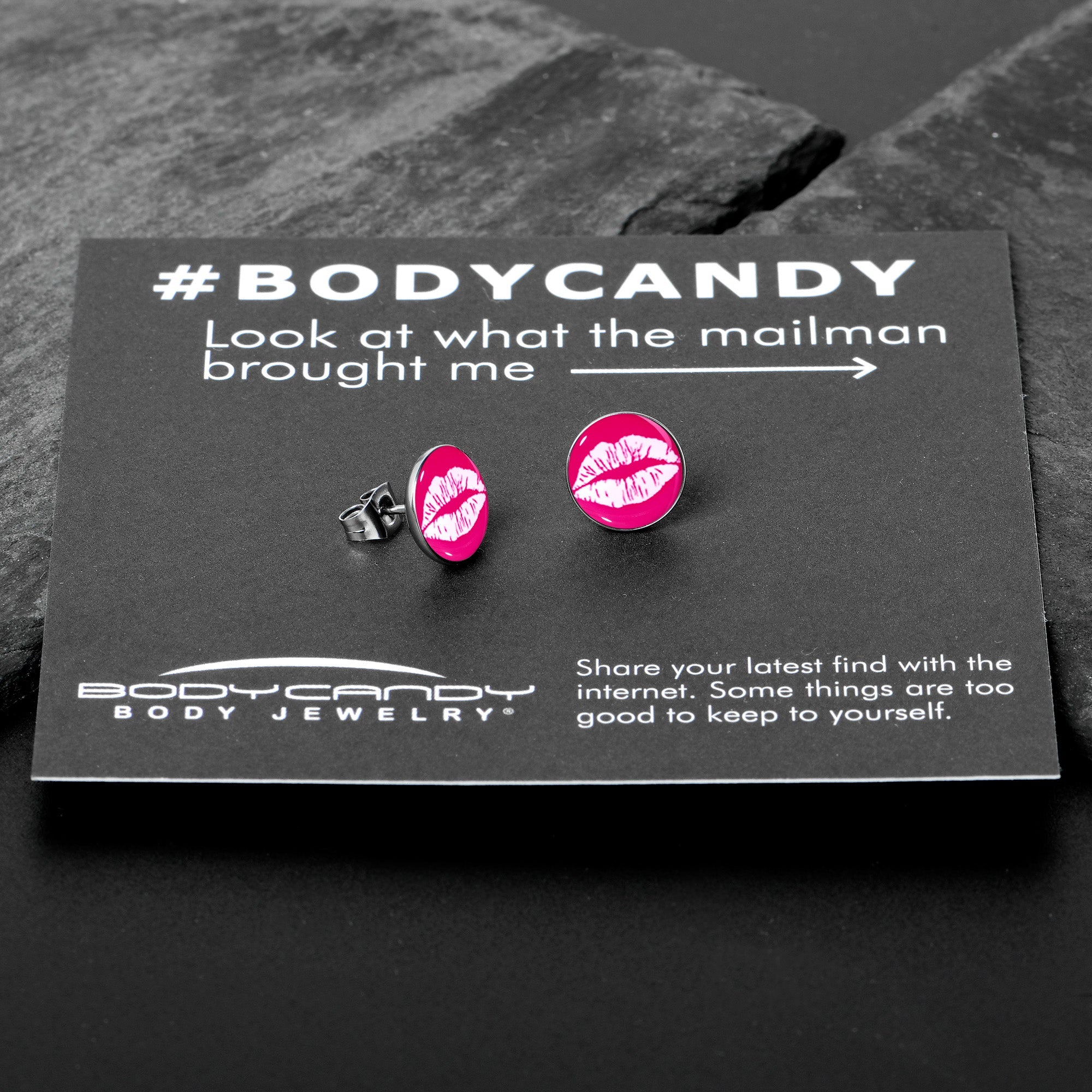 Red Hot Lips Stud Earrings by Onyx O