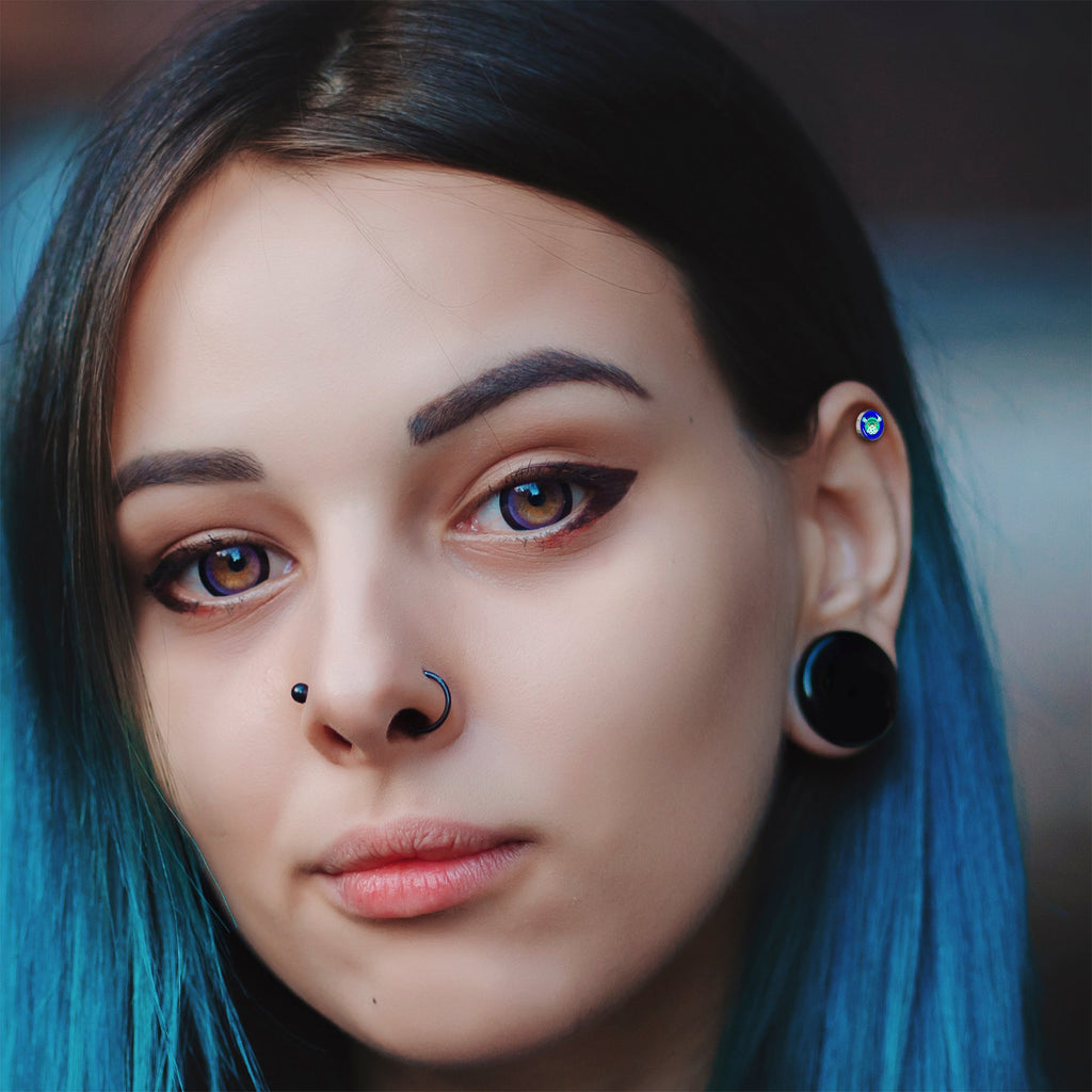 16G 1/4 Pufferfish Cartilage Tragus Earring by Onyx O