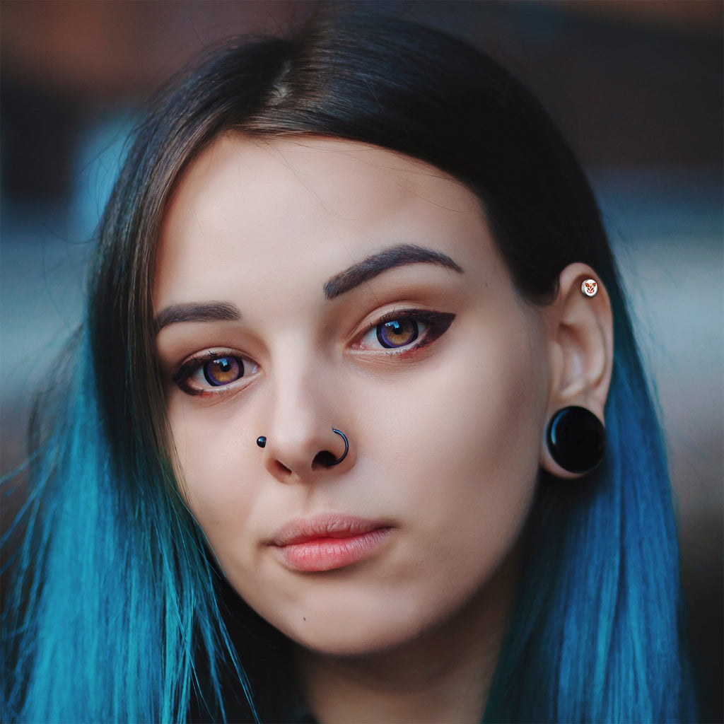 16G 1/4 Strawberry Cow Cartilage Tragus Earring by Onyx O