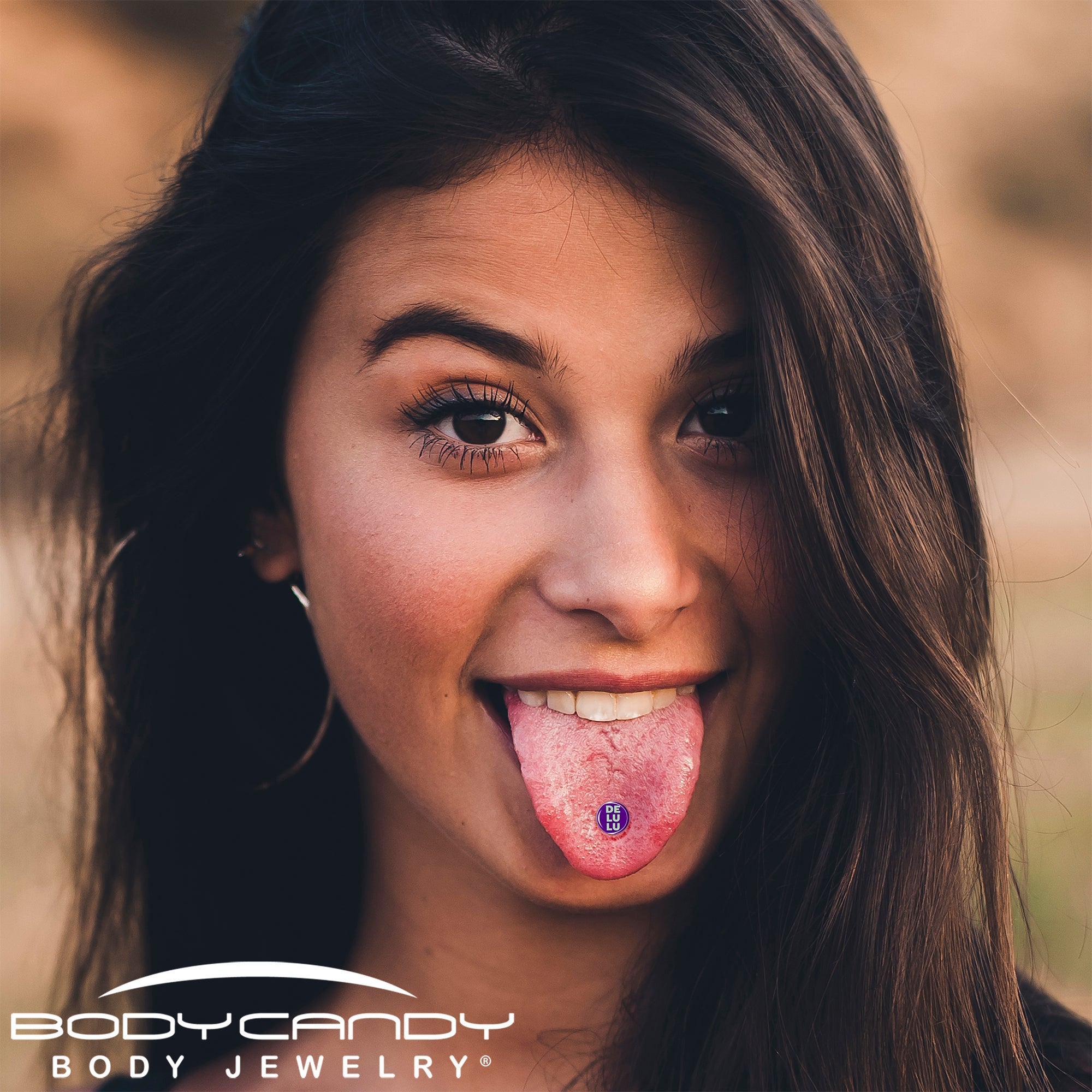 Word DELULU Barbell Tongue Ring by Onyx O