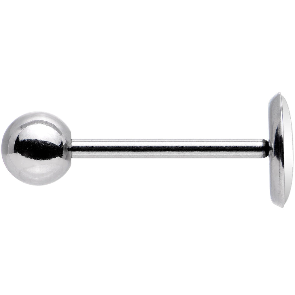 Black White Owl Barbell Tongue Ring